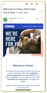 Chewy 1 - welcome to Chewy