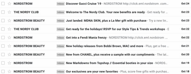 Nordstrom inbox