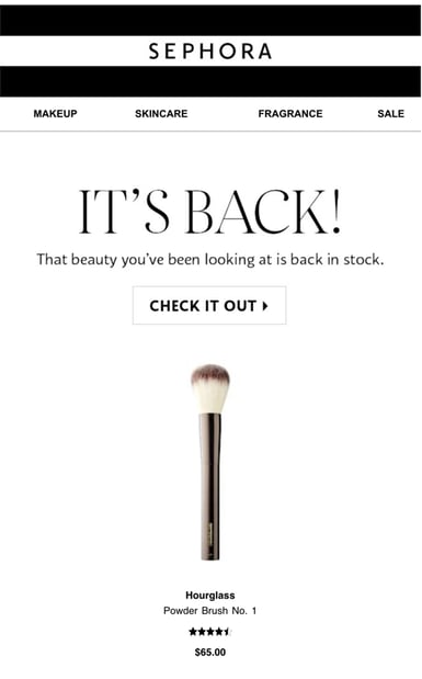 Sephora example - back in stock-1